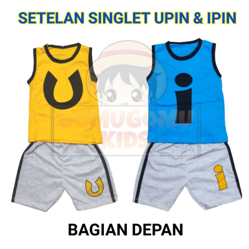 Baju Upin Ipin / Setelan Anak Upin Ipin / Singlet Upin Ipin