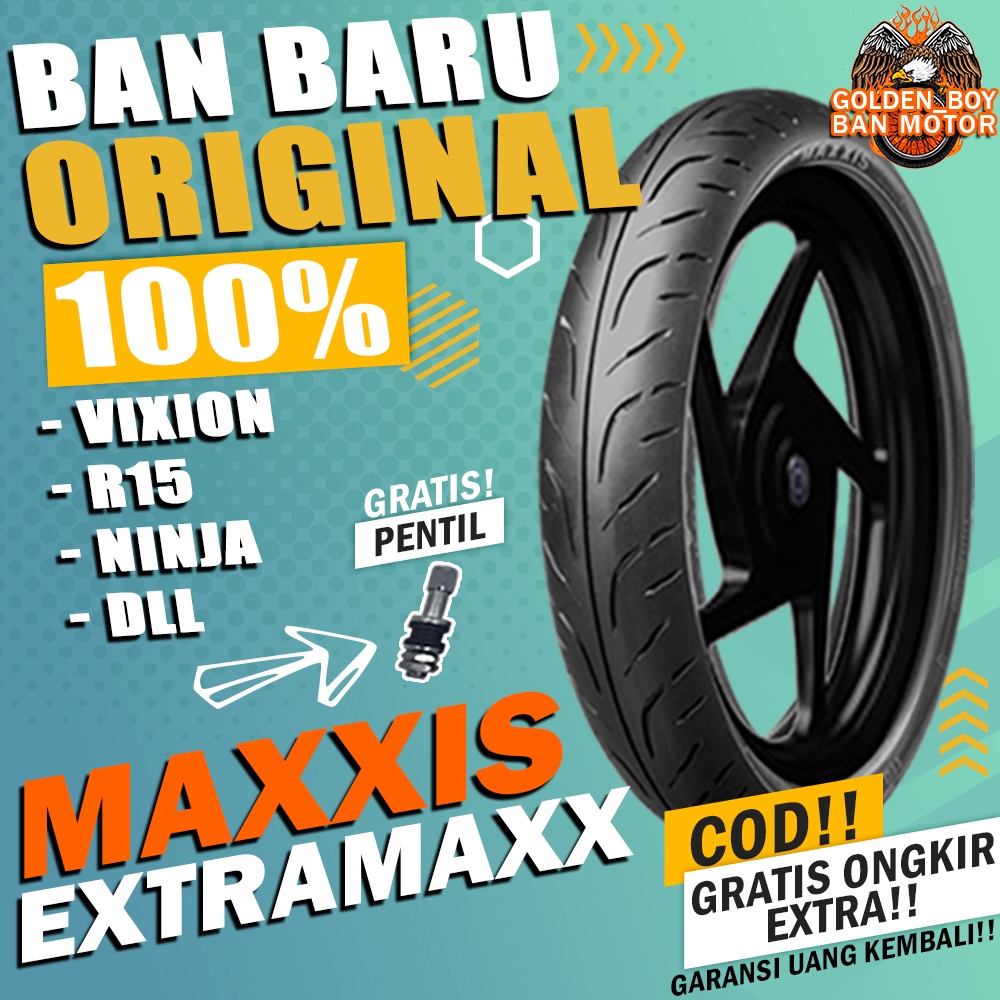 ban motor tubles maxxis extramaxx ring 17 tubles sepasang paket ban motor depan belakang bebek supra