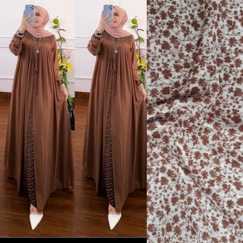 GAMIS CERUTY MOTIF BUNGA KECIL