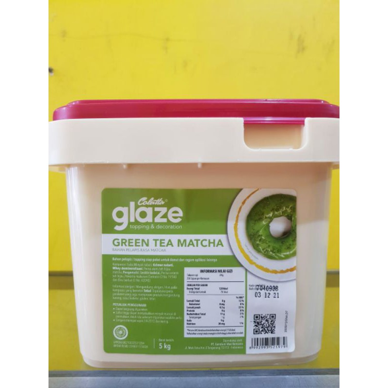 

dip glaze donat greentea colatta kemasan repack 500g