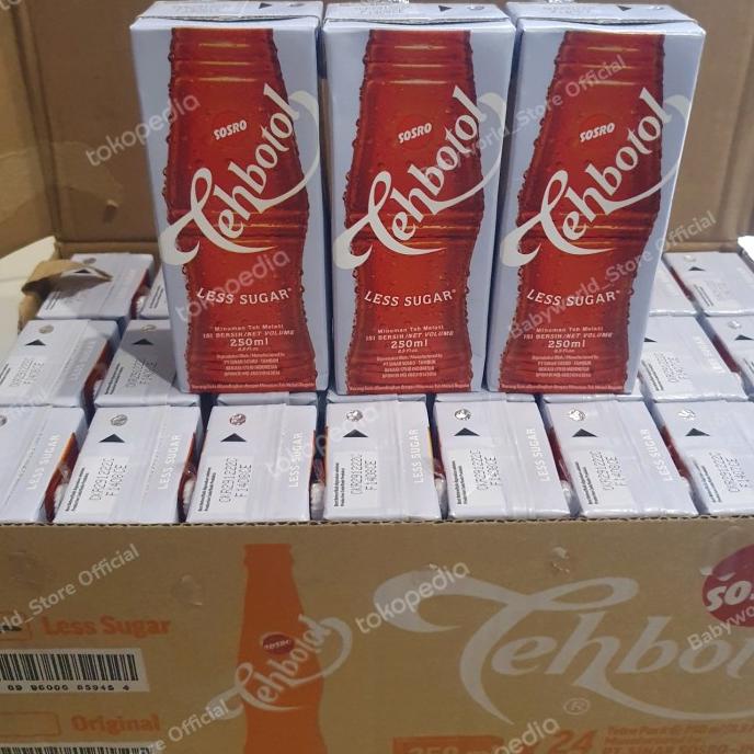 

Teh botol sosro kotak LESS SUGAR ( 1 dus 24pcs x 250ml )