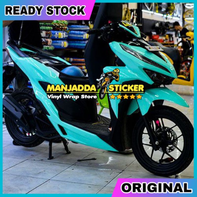 Stiker skotlet hijau tosca glossy kualitas super premium