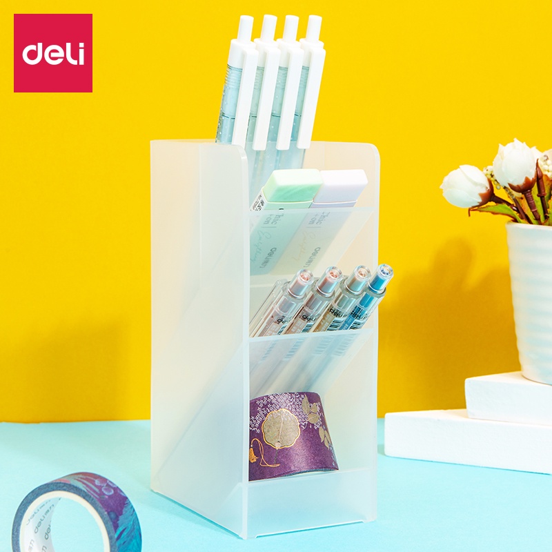 

Deli Pen Holder / Rak Tempat Pulpen Pensil 4/8 Slot Space Besar Menyimpan Alat Tulis 893X