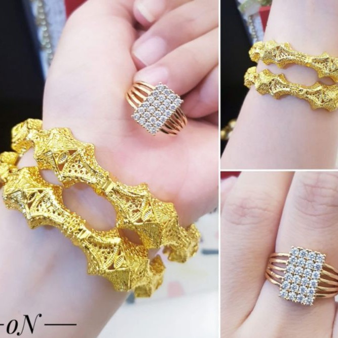 Xuping Set Perhiasan  Gelang dan Cincin Wanita 5552