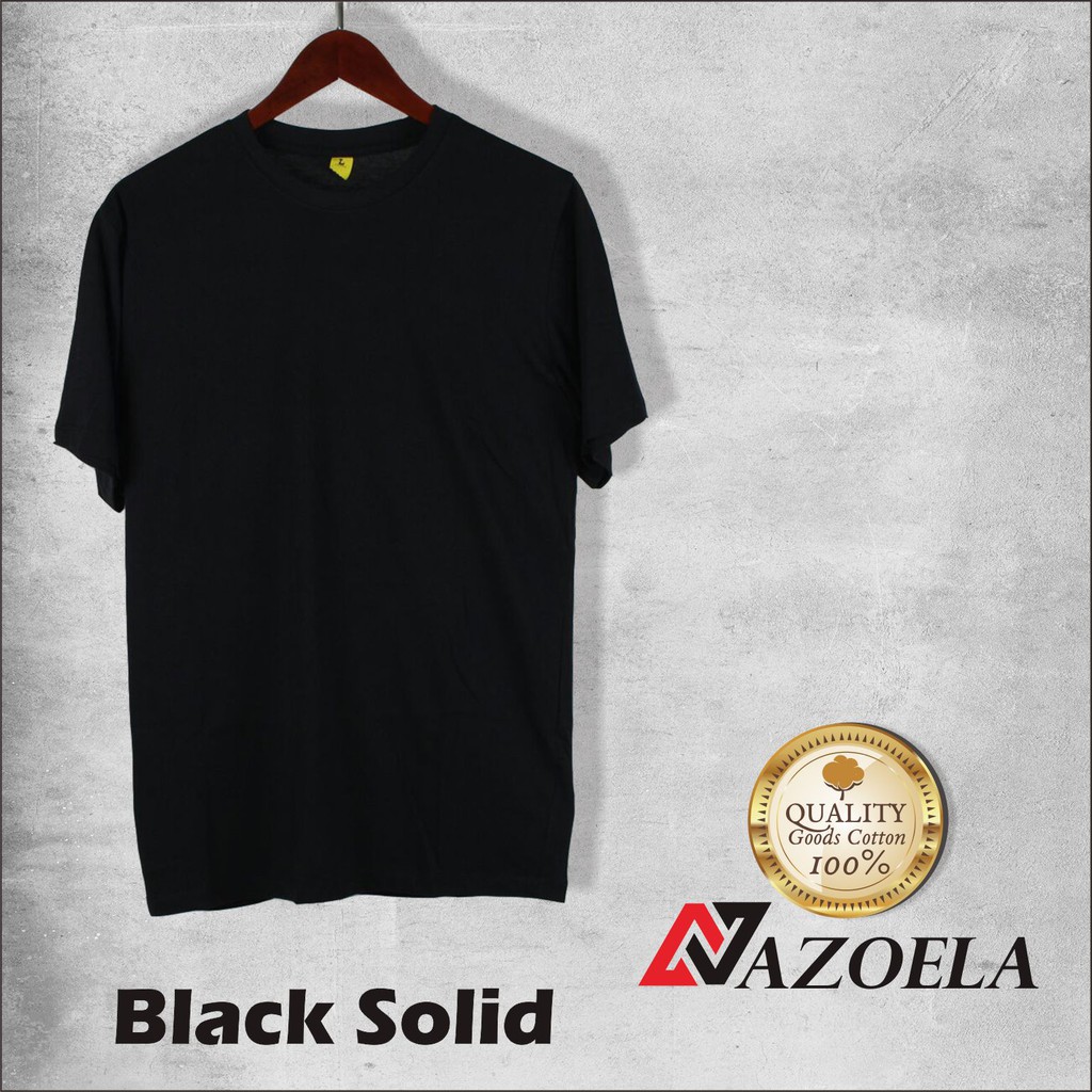 Baju Kaos Polos Hitam Solid Original Catton Combed 30s Reaktiv Black Solid Shopee Indonesia