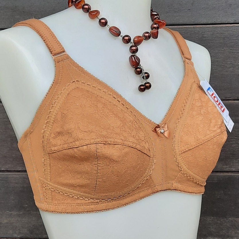 PROMO - FIORI Bra TECIA Ver 02 MILKCOFFEE 34C | Bra Tanpa Kawat Tanpa Busa | Full Cup Kait 2