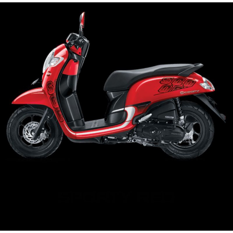 Bodi Honda Scoopy FI Warna Merah Tahun 2017