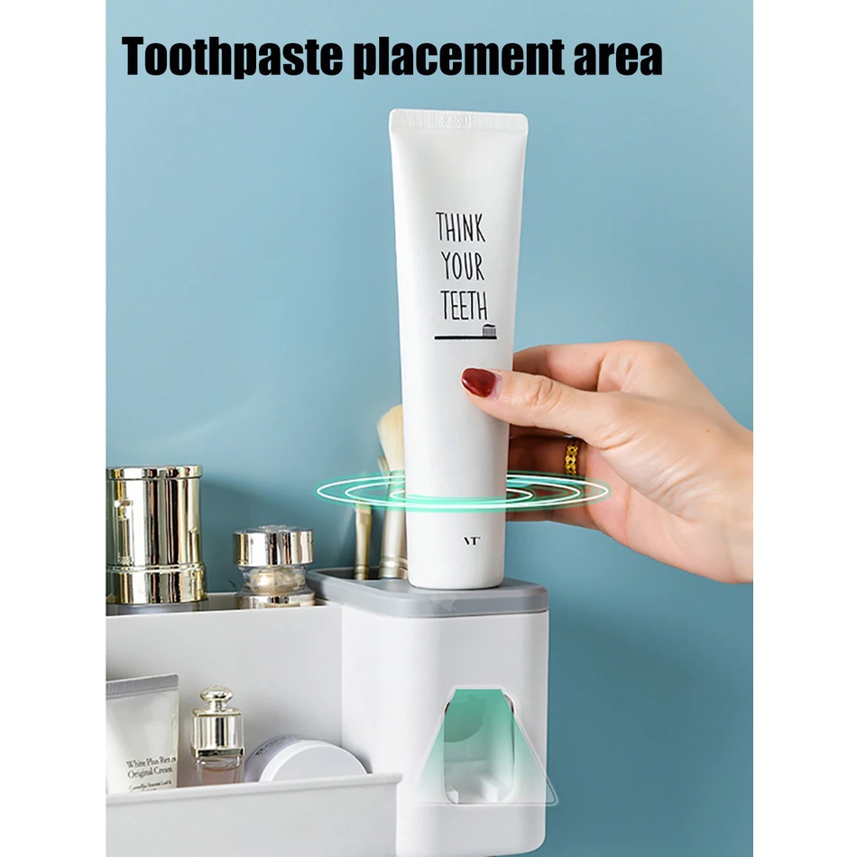 Tempat Sikat Gigi Odol Rak Kamar Mandi Tempel Toothbrush Holder Tempat Sabun