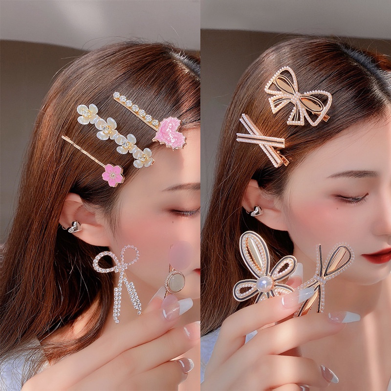 Shuling Pearl hairpins Female Hair Clips set Hair accessories Korean Style Women Hairpins