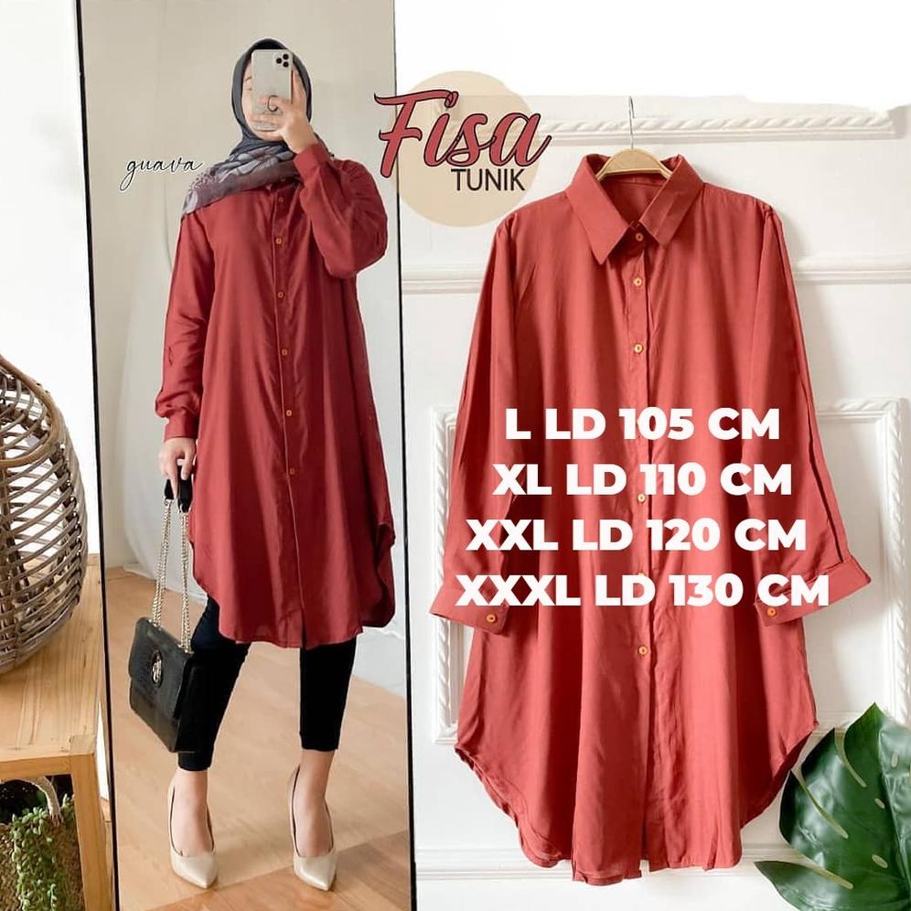 ATASAN WANITA TUNIK SERIES TERBARU FISA TUNIK SIZE TUNIK JUMBO XXXL LD 130 CM TERLARIS...