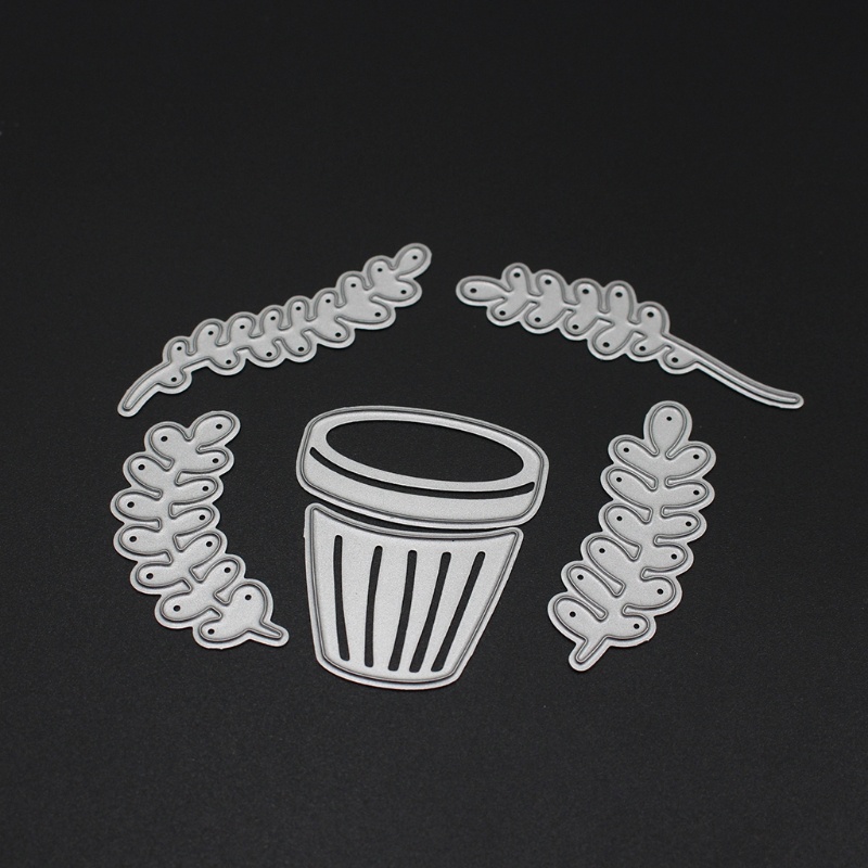 Zzz Pot Bunga Cutting Dies Stensil Scrapbook Album Kertas Kartu Embos DIY Craft