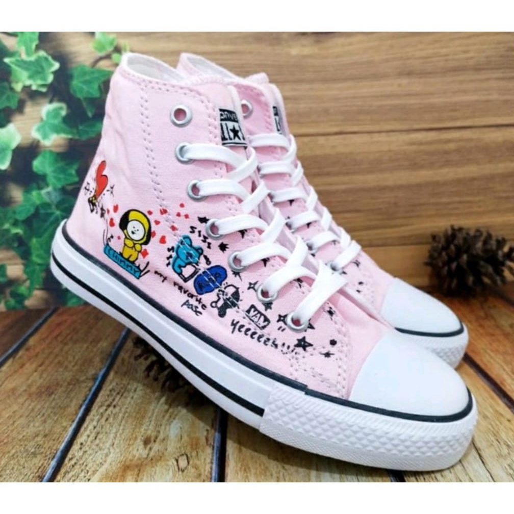 SEPATU ANAK CONVERSE BTS21 HI.SEPATU ANAK PEREMPUAN &LAKI LAKI