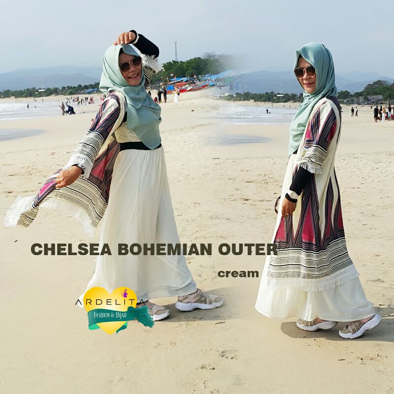 OUTWEAR MODIS CHELSEA BOHEMIAN OUTER/CARDI PANJANG/LONG CARDY/SELEGRAM OUTFIT/OOTD HIJAB