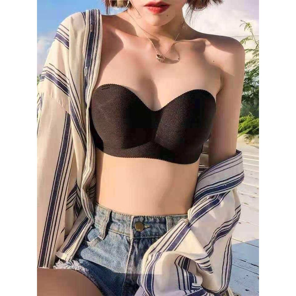 GO!BR020 BRA WANITA PUSH UP BRA BH TANPA TALI CEWEK MODEL X BELAKANG DAPAT DIATUR UKURAN COD