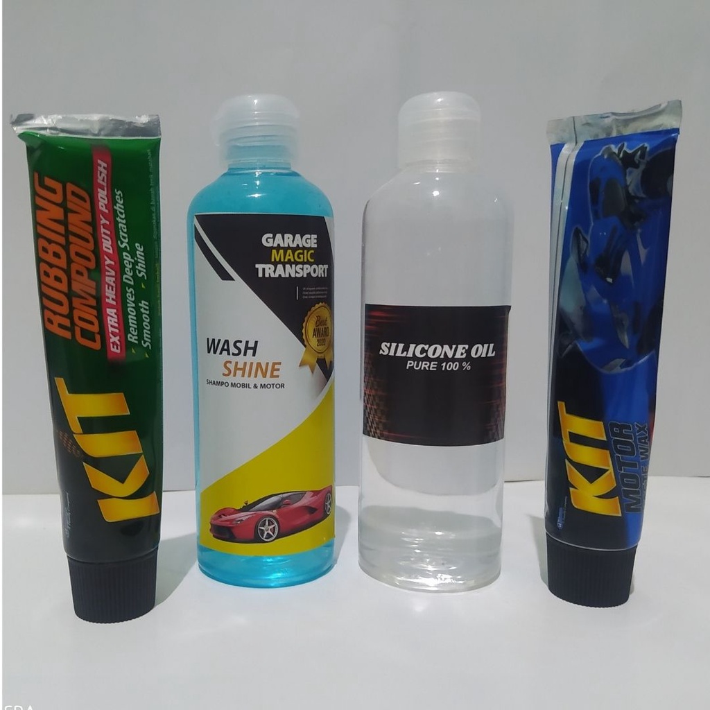 Penghilang Baret Mobil Dan Motor lengkap Kit Compon / Kit Wax / Shampo / Silicon oil