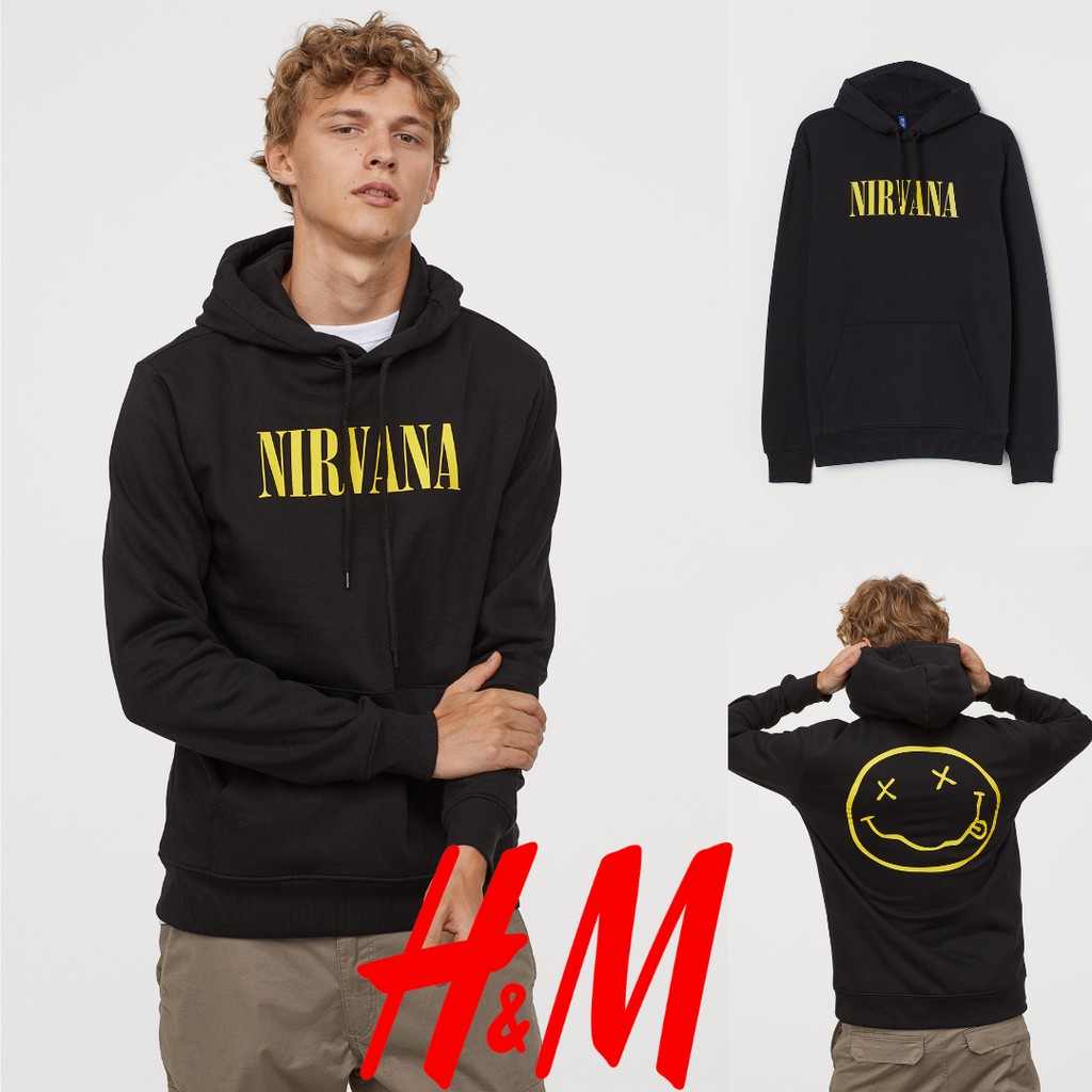 HOODIE H&M ORIGINAL NIRVANA BLACK & PAPER BAG HNM SALE HOODIE HNM HOODIE H&M HOODIE