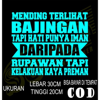  stiker  mobil kata  kata  mending terlihat bajingan buat di 