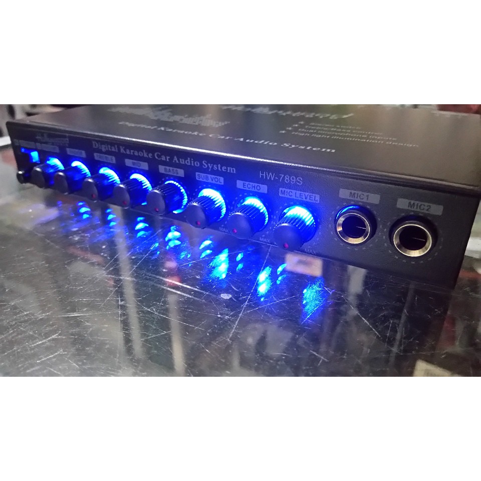 EQUALIZER / preamp MOBIL 2MIC KARAOKE HOLLYWOOD HW789S