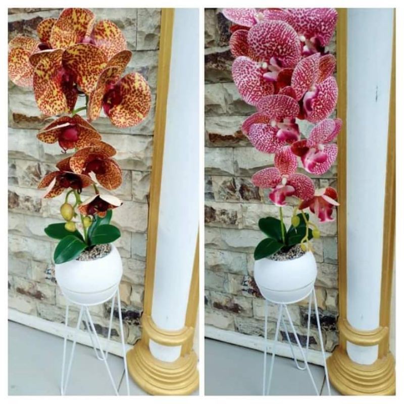 anggrek latex lengkap vas