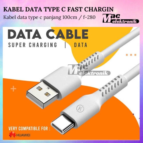 Kabel Data USB 100CM TYPE-C Fast charger Qualcomm QC 3.4A Output