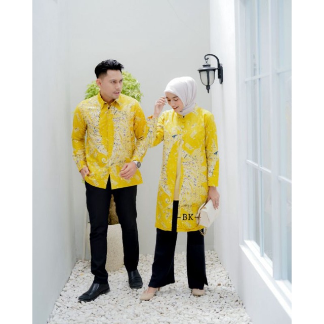 Batik Couple Modern Baju Batik Wanita Atasan Batik Kerja Wanita Tunik Batik Kantor Blouse Batik Seragam M L XL XXL