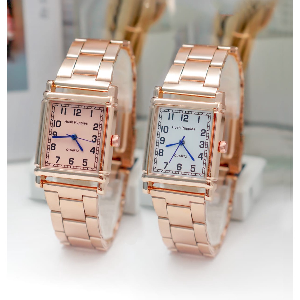 JAM TANGAN WANITA ANALOG QUARTZ CASUAL FASHION STRAP RANTAI STAINLESSTEEL IMPORT COUPLE