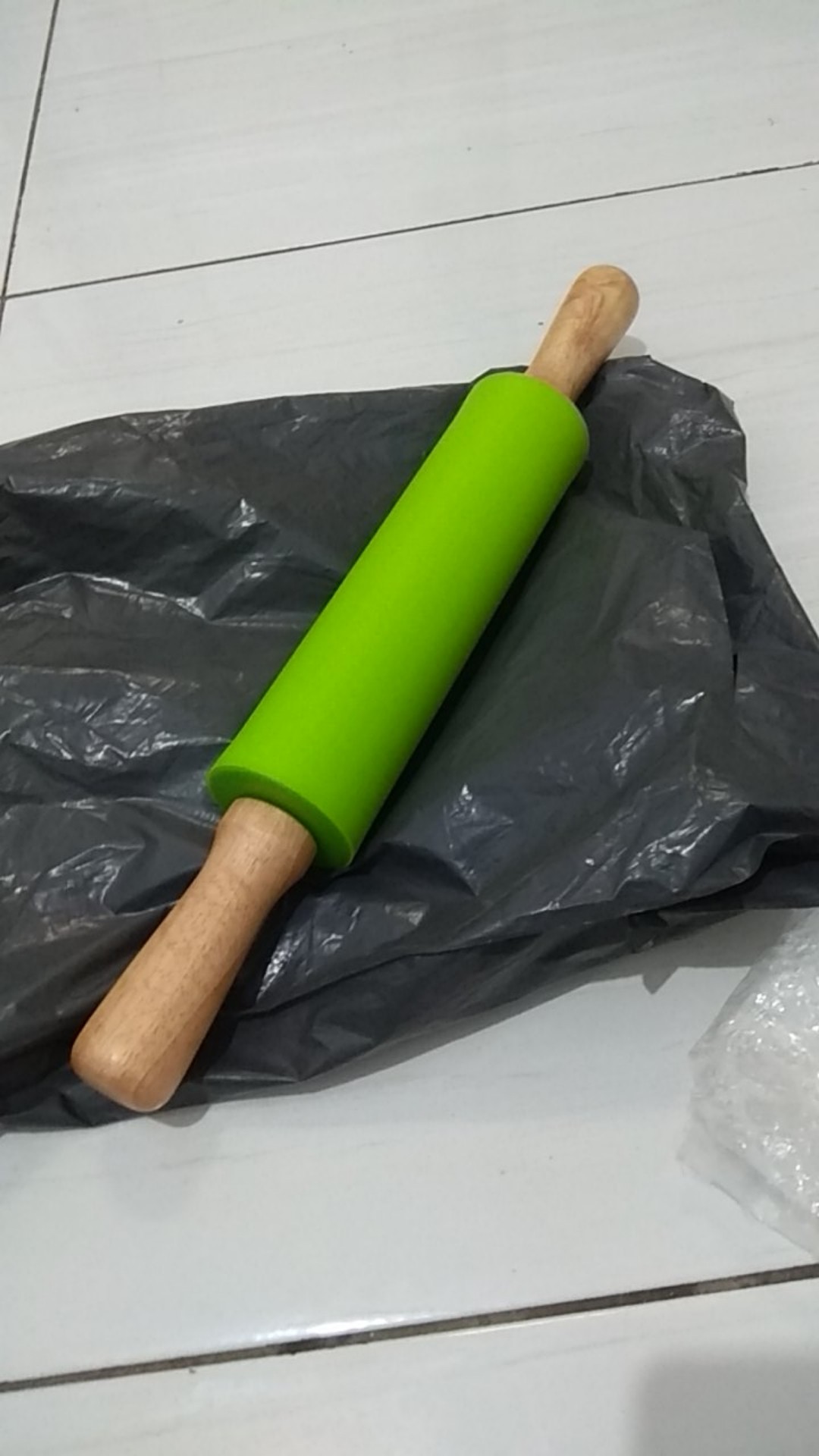 M/l Non-stick Silicone Rolling Pin Gagang Kayu Kue Adonan Tepung Roller Alat Dapur Memasak Kue