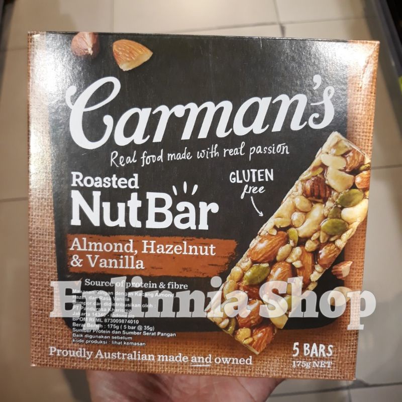 

Carman's Roasted Nut Bar Almond Hazelnut & Vanilla 175 gr - Carmans