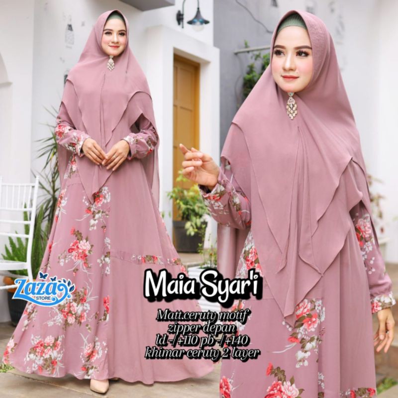 MAIA SYARI BUSANA MUSLIMAH HIJAB SYARI CERUTY BUSUI