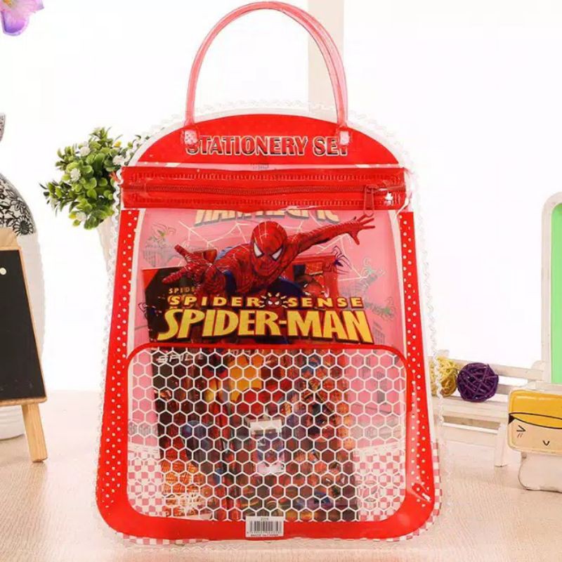 

Stationery Set 6 in 1 Free Bag Alat Tulis Anak Sekolah Buku Pulpen Penghapus Pengaris Import