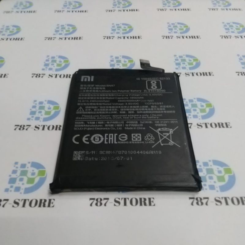 BATTERY BATRE BATERAI XIAOMI REDMI REDMI 6 PRO MIA2 LITE BN46 ORI BEKAS