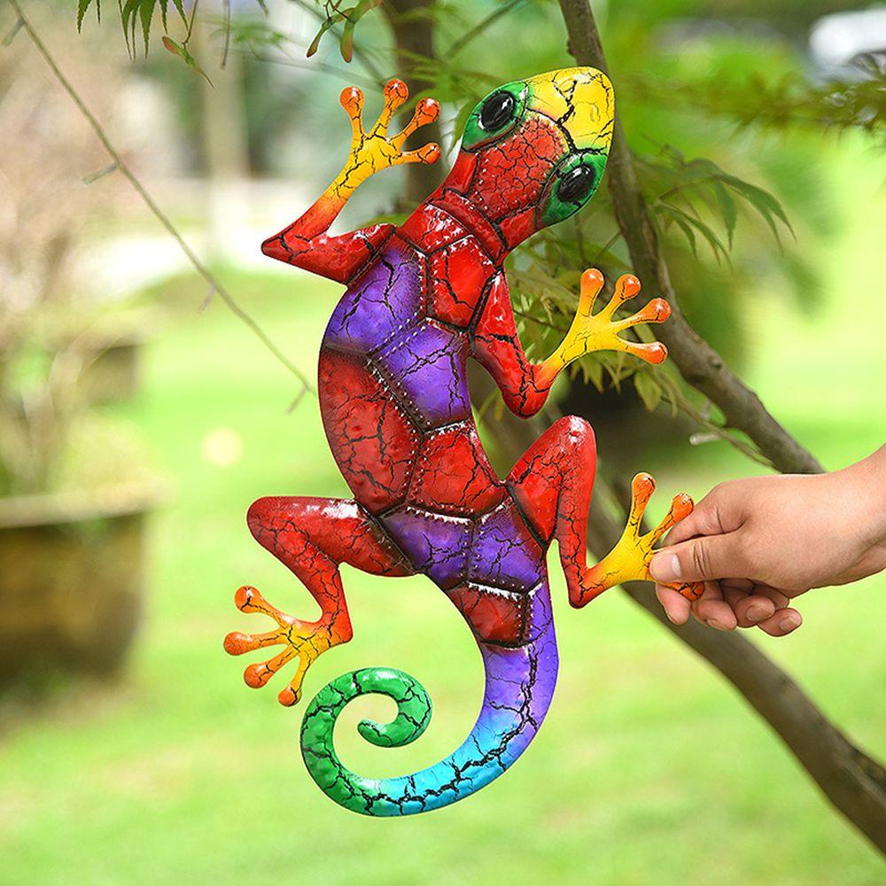 Solighter Iron Art Gecko Creative Ornaments Kerajinan Tangan Hiasan Dinding