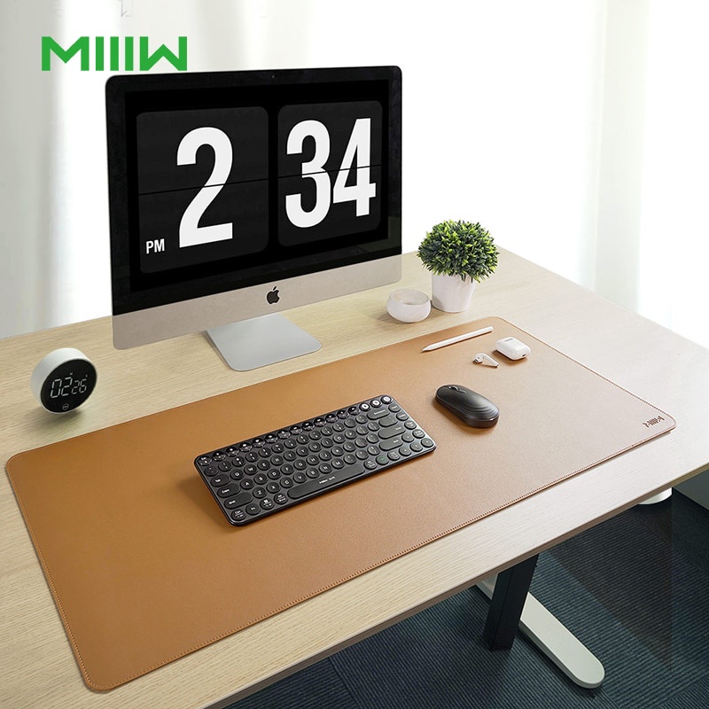 Xiaomi MIIIW Oversized Leather Cork Mouse Pad Waterproof Soft Large Desk Mat 900*400mm Computer Mousepad Keyboard Table Cover for Dota