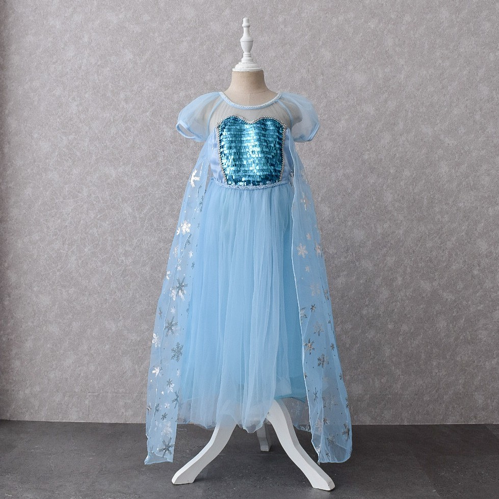 Kiara Dress Anak Perempuan Karakter Frozen Lace Organdi Elegan (BX28)