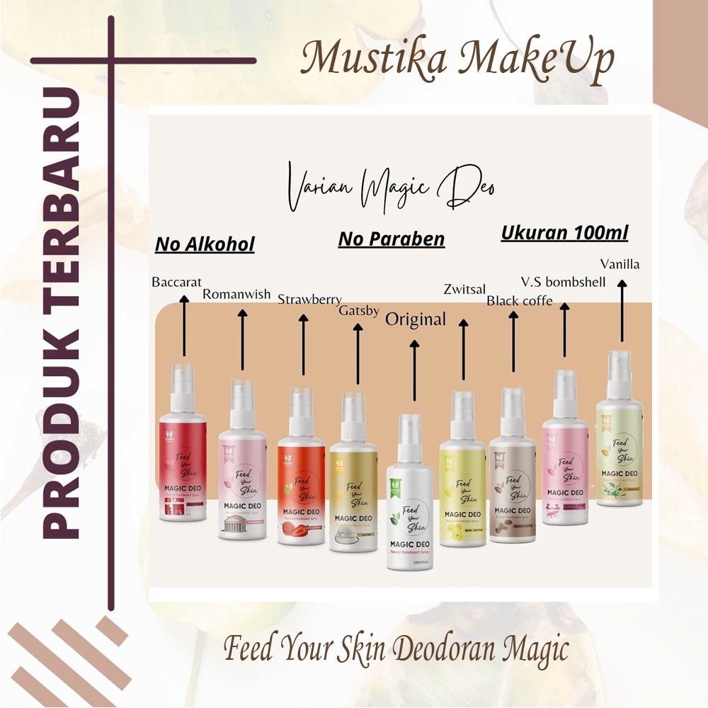 Feed Your Skin Deodoran Magic Deo Natural Deodorant Spray Deodorant Tawas Deodorant Cair Deospray 10