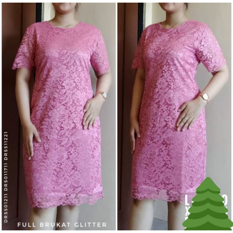 Dress brokat/Dress natal/Dress pesta