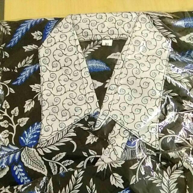 Asifa Batik Hrb026 Kenongo Kemeja Tosca Pendek Pekalongan Padi M L Xl Sogan Tulis Halus Kemeja Batik