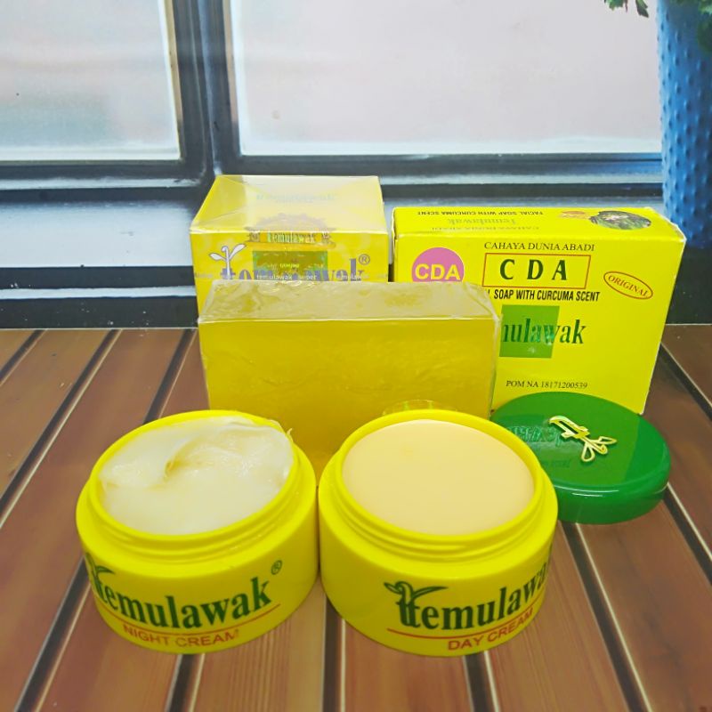 PAKET CREAM TEMULAWAK 3IN1 (SABUN Cda+CREAM SIANG MALAM)