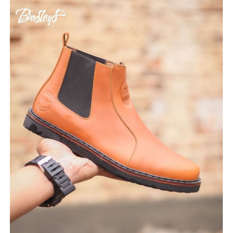 ELAGOS SERIES - BRADLEYS | Sepatu Boots Pria Kulit Asli Casual Klasik Kerja Biker - Chelsea Boots