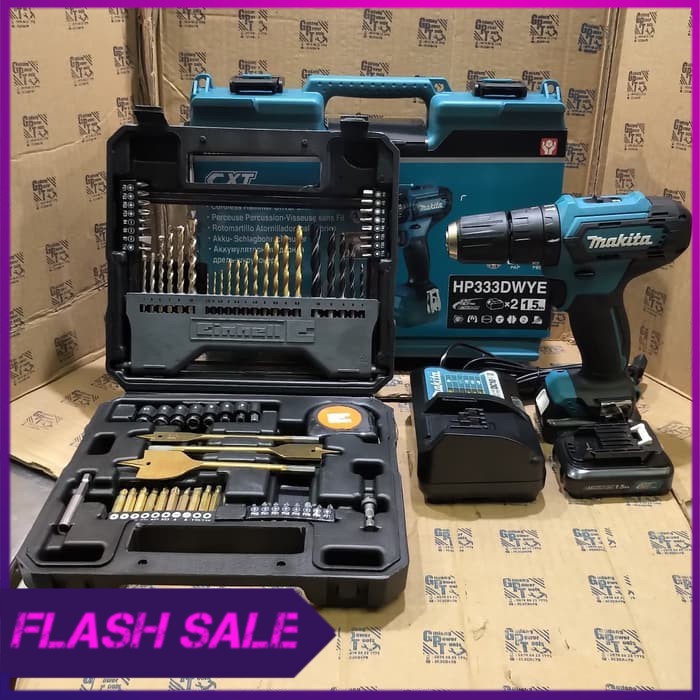 Paket Mata Bor 70pc Mesin Bor Baterai Cordless Drill Makita HP331