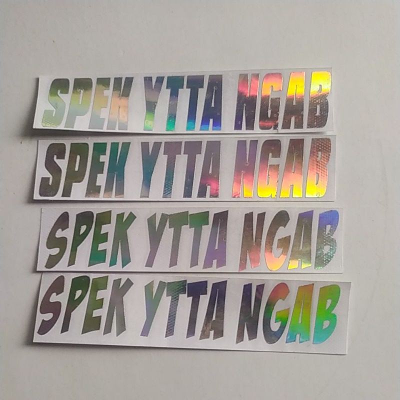 

stiker " spek ytta ngab