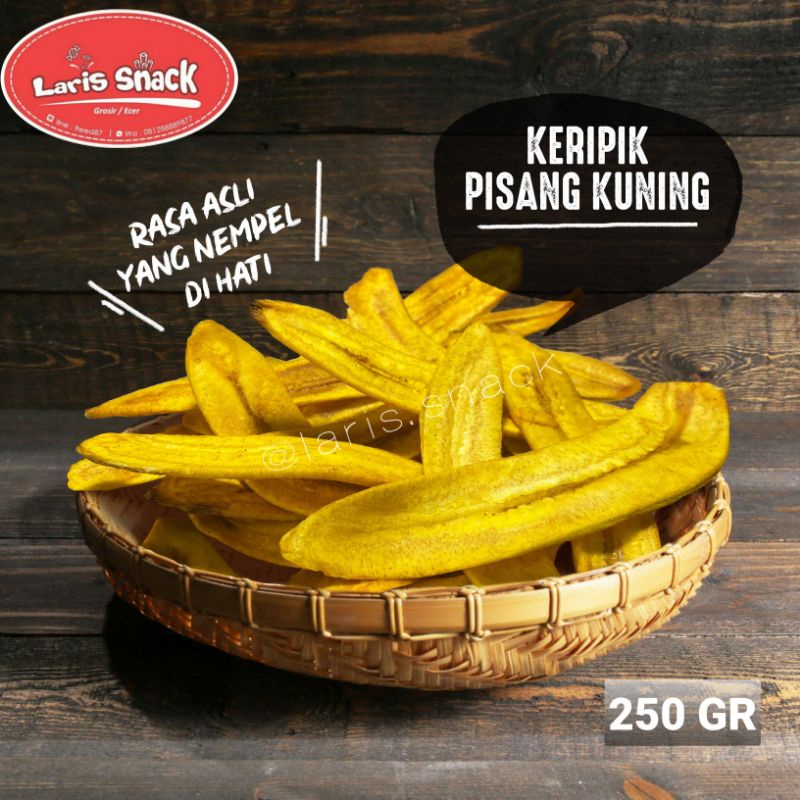 

Keripik Pisang Asin Gurih Renyah Snack Kiloan Curah 250gr