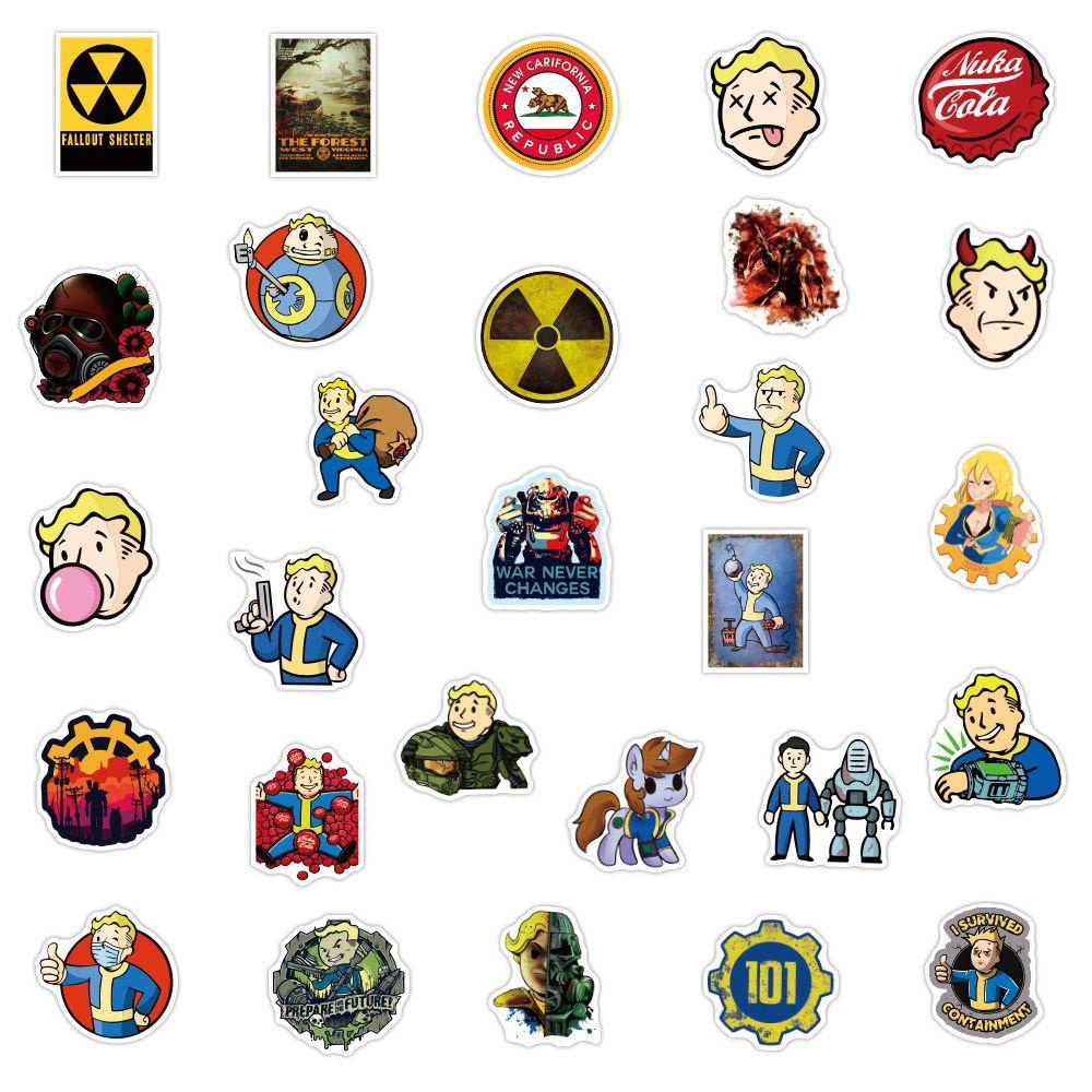 Lanfy Stiker Game Fallout Tahan Air Multi Use Decals Game Untuk Mobil Gitar Kartun Stiker Poster