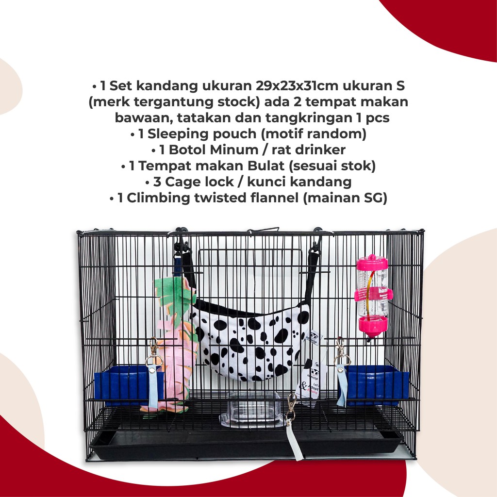 ADEWAP GLIDER Paket Hemat 8! Kandang Ukuran Medium Sugar Glider