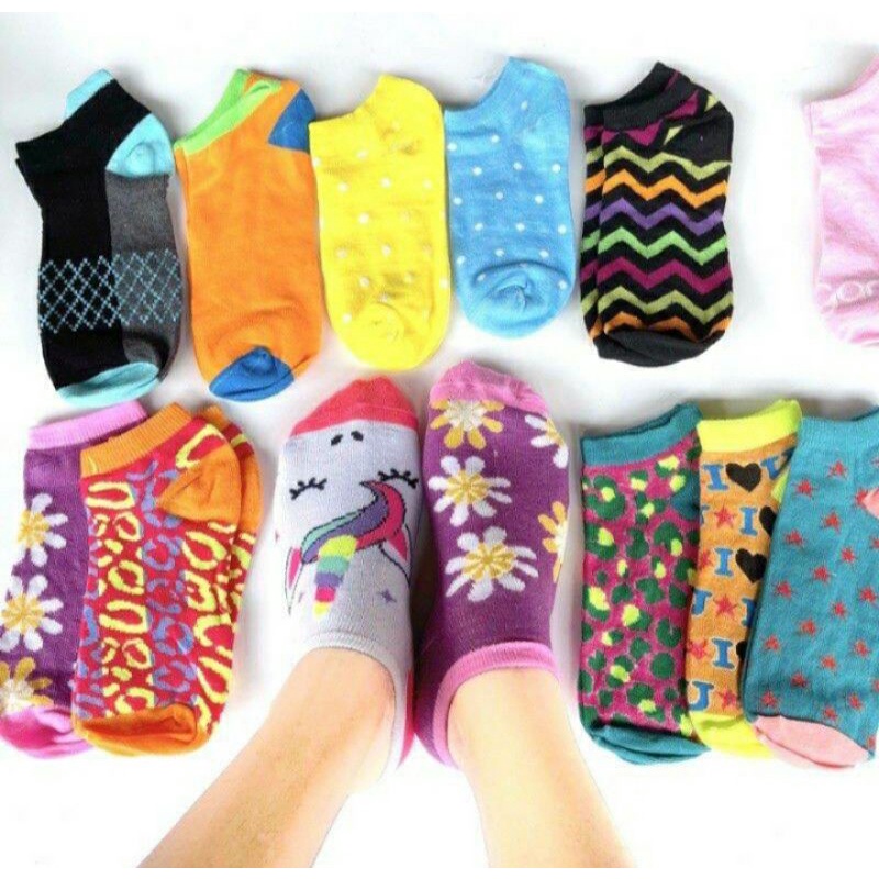 KAOS KAKI MATA KAKI MOTIF CEWEK