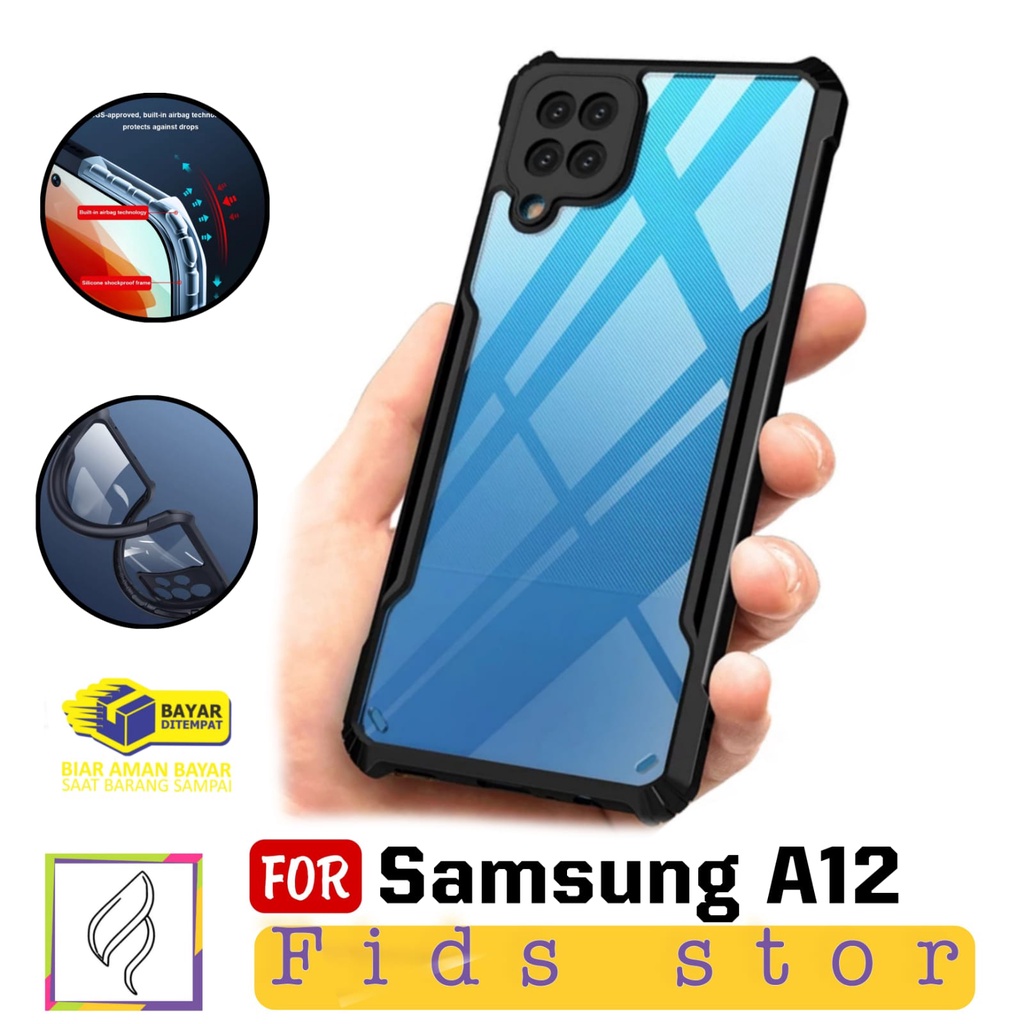 PROMO Case SAMSUNG A12 / A12 Nacho Softcase Armor Shockproof Fushion Case Transparan