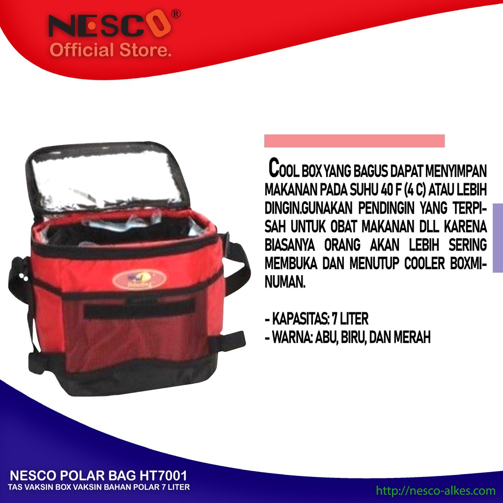 Nesco Polar Bag / tas Vaksin box vaksin bahan polar 2 liter, 4 liter, 7 liter