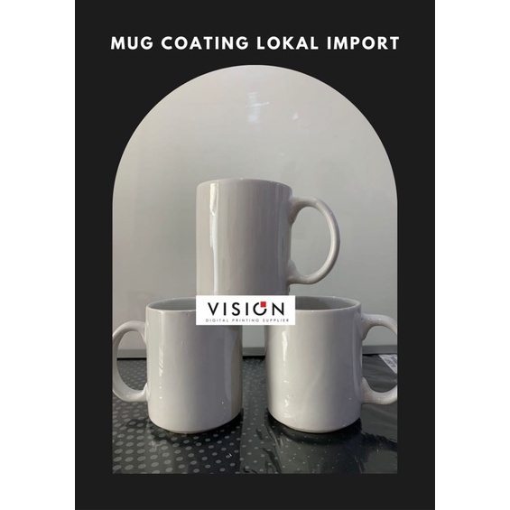 Mug Putih Polos Lokal Coating