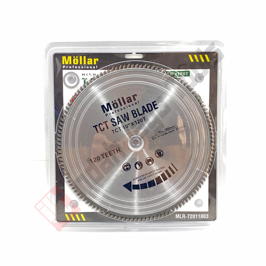 MOLLAR 10 X 120T Circular Saw Blade Mata Potong Kayu Alumunium Miter