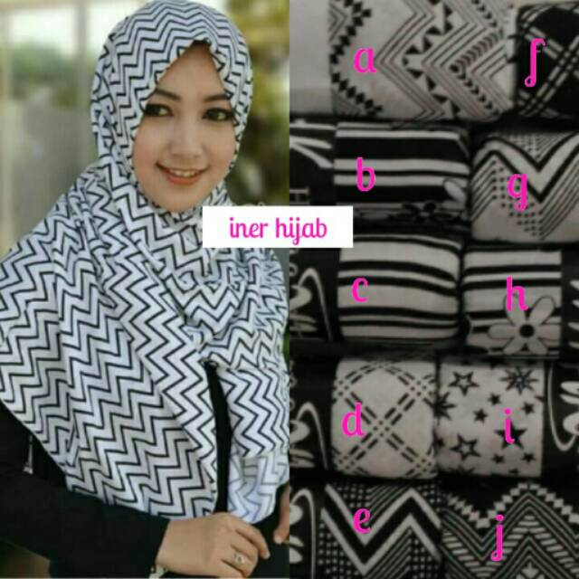 Pasmina monokrom grosir murah